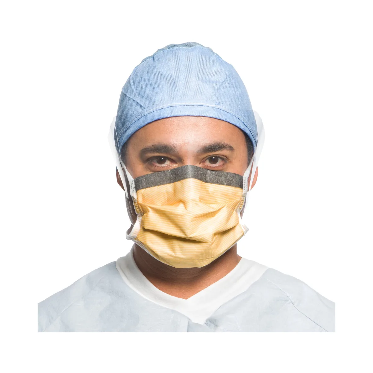 Halyard FluidShield Surgical Mask with Eye Shield — Level 3, 25 per box